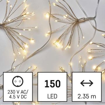 LED Weihnachtskette 150xLED/5,35m warmweiß