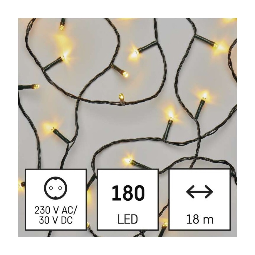 LED-Weihnachtskette für den Außenbereich 180xLED/23m IP44 warmweiß