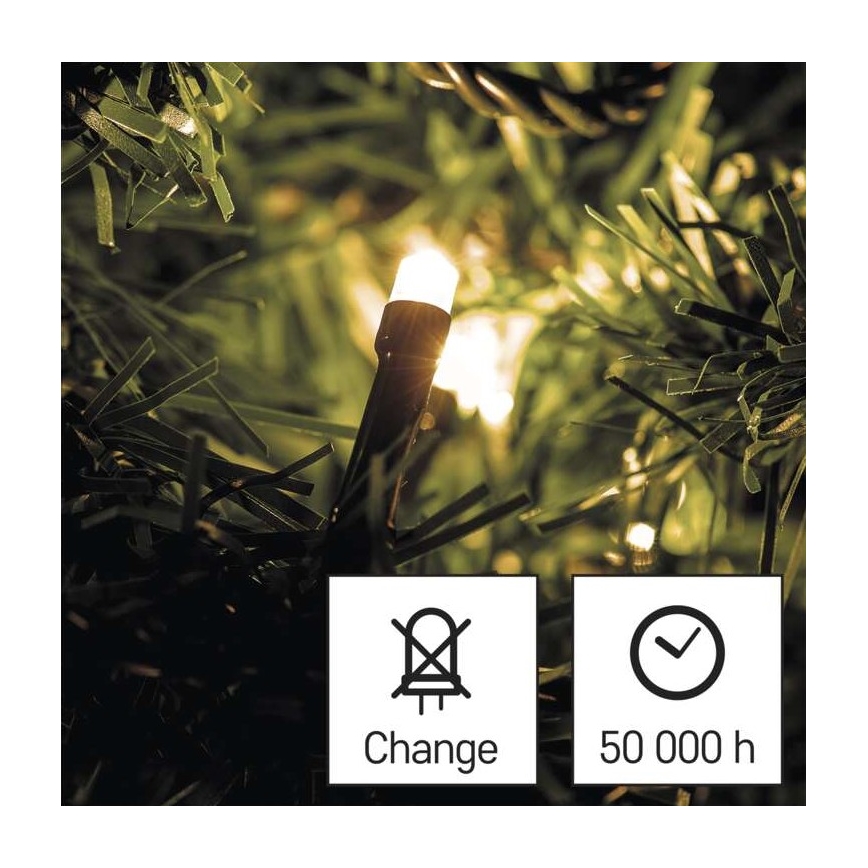 LED-Weihnachtskette für den Außenbereich 180xLED/23m IP44 warmweiß