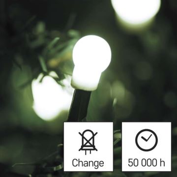 LED-Weihnachtskette für den Außenbereich 200xLED/8 Modi 25m IP44 kaltweiß