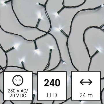 LED-Weihnachtskette für den Außenbereich 240xLED/8 Modi 29m IP44 kaltweiß