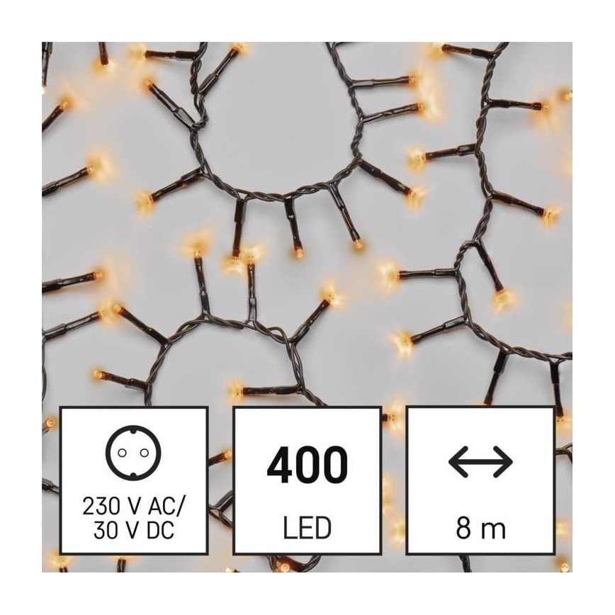 LED-Weihnachtskette für den Außenbereich 400xLED/13m IP44 vintage