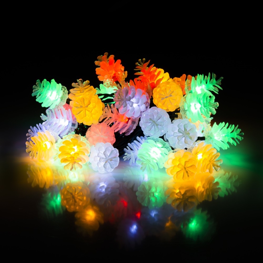 LED-Weihnachtskette für draußen 40xLED/15m IP44 multicolor