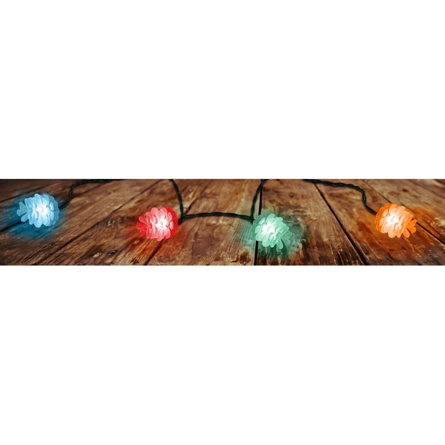 LED-Weihnachtskette für draußen 40xLED/15m IP44 multicolor