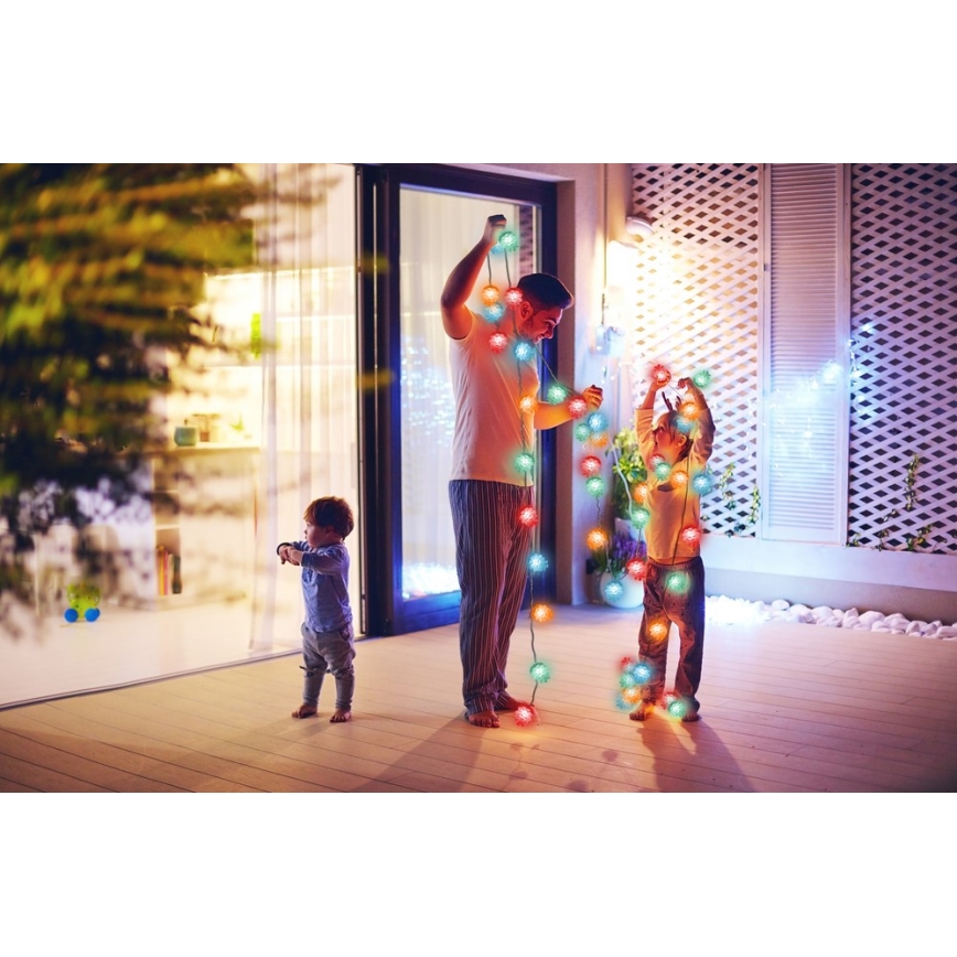LED-Weihnachtskette für draußen 80xLED/25m IP44 multicolor