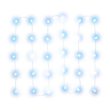 LED-Weihnachtslichterkette 30xLED/3xAA 3,3m kaltweiß