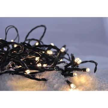 LED-Weihnachtslichterkette für Außenbereiche 50xLED/8 Funktionen/3xAA 8m IP44 warmweiβ