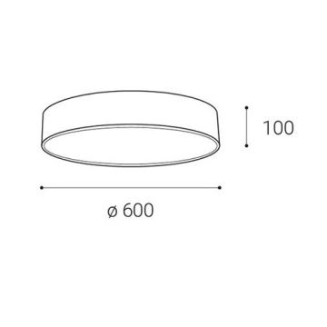 LED2 - Dimmbare LED-Deckenleuchte MONO LED/60W/230V 3000K/4000K weiß