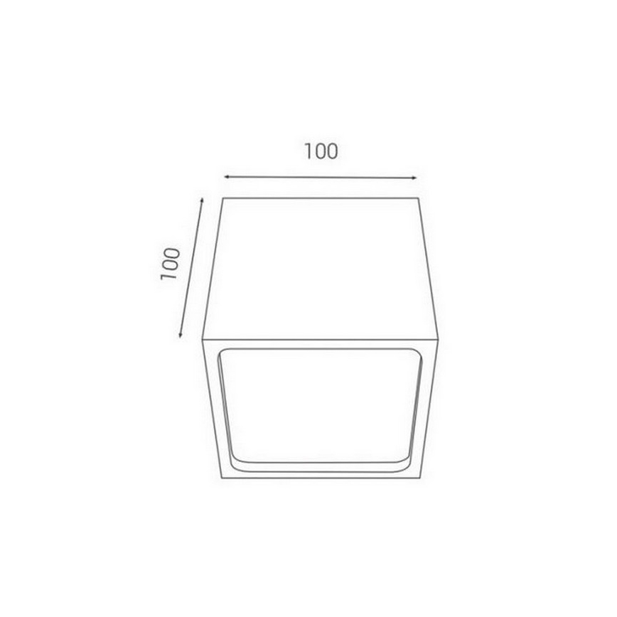 LED2 - LED-Außendeckenleuchte CUBE LED/12W/230V weiß