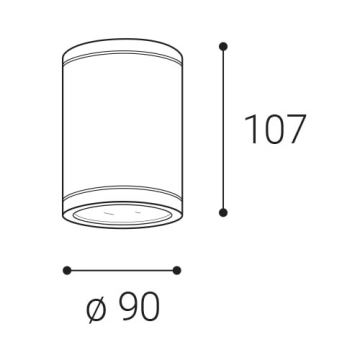 LED2 - LED-Außenstrahler TUBO LED/10W/230V IP65 3000K/4000K/5700K schwarz