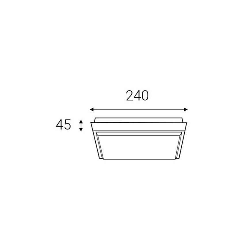 LED2 - LED Deckenleuchte QUADO LED/25W/230V IP54 eckig