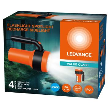 Ledvance - Aufladbare LED-Taschenlampe mit einer Powerbank FLASHLIGHT LED/3W/5V 2400mAh