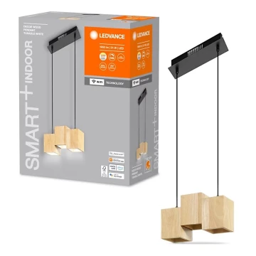 Ledvance – Dimmbare LED-Hängeleuchte an Schnur DECOR WOOD 3xLED/7W/230V Wi-Fi