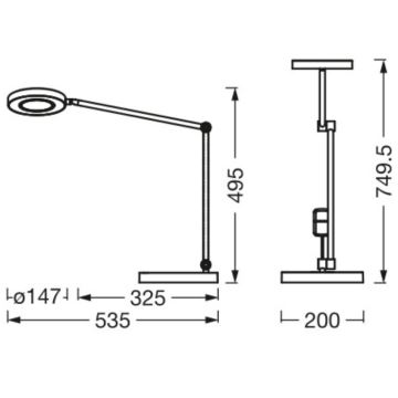 Ledvance - Dimmbare LED-Tischlampe mit Touch-Funktion SUN@HOME LED/20W/230V 2200-5000K CRI 95 Wi-Fi