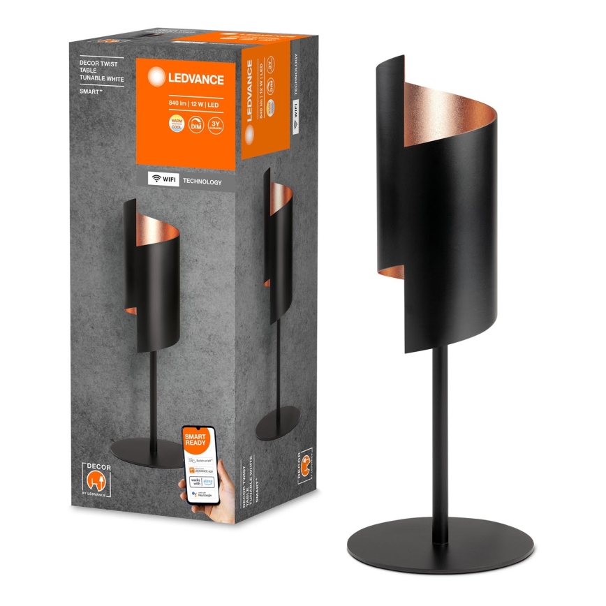 Ledvance - Dimmbare LED-Tischleuchte SMART+ DECOR TWIST LED/12W/230V 3000-6500K Wi-Fi schwarz