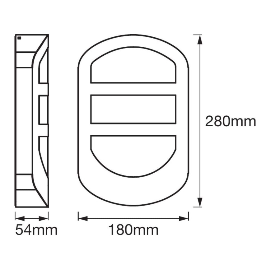 Ledvance - LED Auβen-Wandbeleuchtung PLATE LED/12W/230V IP44