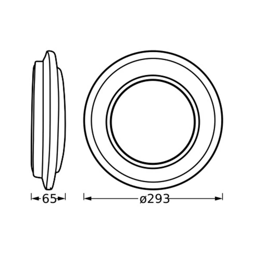 Ledvance - LED-Deckenleuchte ORBIS BERLIN LED/16W/230V silbern