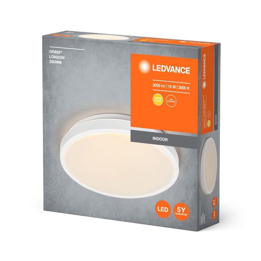 Ledvance - LED-Deckenleuchte ORBIS LONDON LED/16W/230V weiß