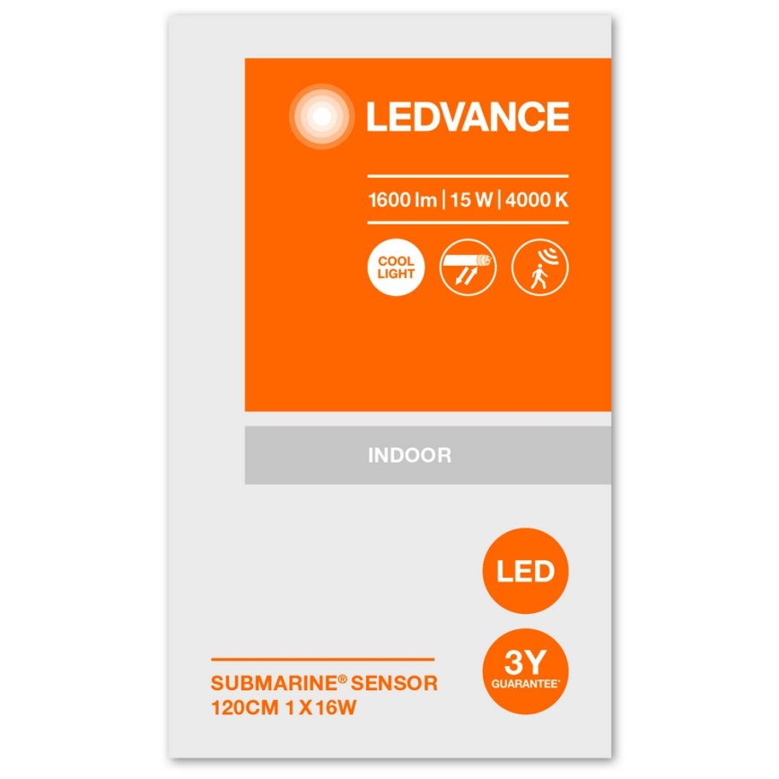 Ledvance - LED-Industrieleuchte mit Sensor SUBMARINE 1xG13/16W/230V IP65