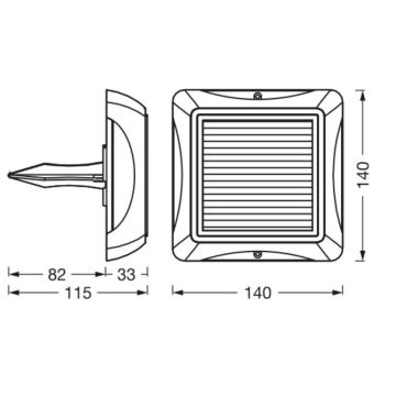 Ledvance - Dimmbare LED-Solarleuchte ENDURA STYLE SOLAR LED/1,2W/3,7V IP65