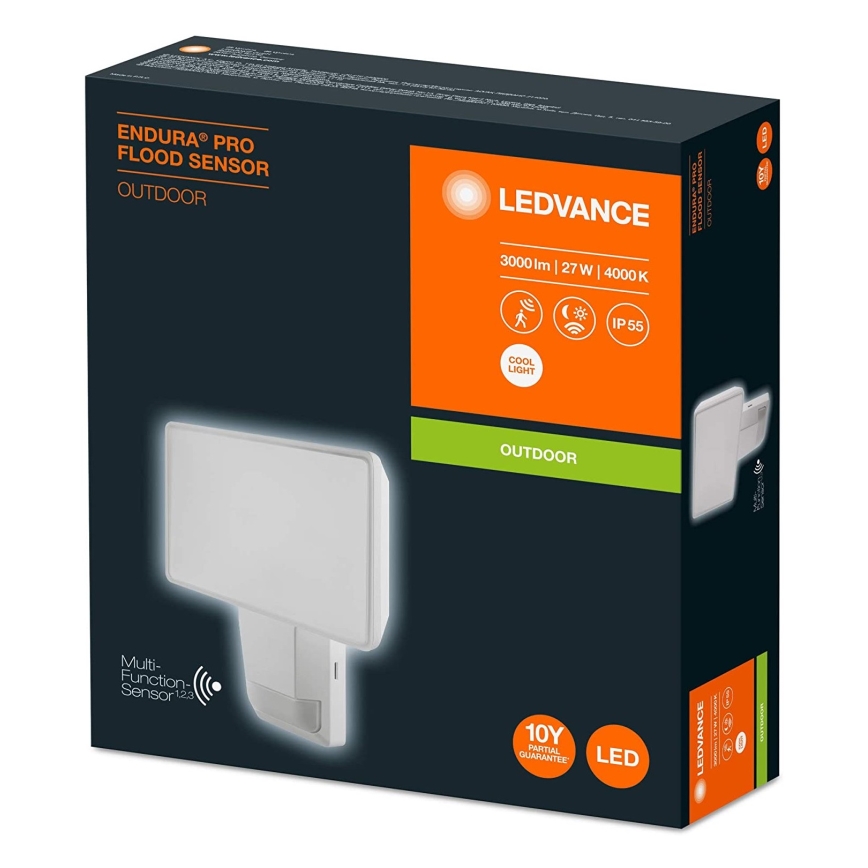 Ledvance - LED-Wandfluter für den Außenbereich mit Sensor FLOOD LED/27W/230V IP55