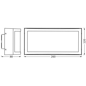 Ledvance - Outdoor-Wandleuchte CUADRA 1xE27/40W/230V IP65