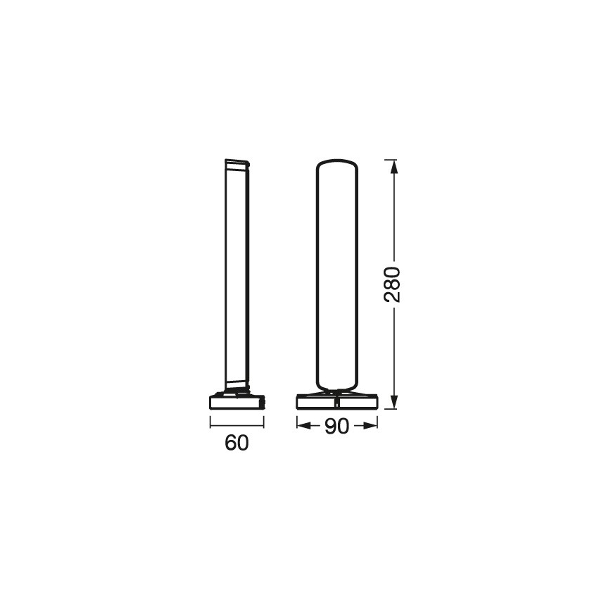 Ledvance - SET 2x Dimmbare LED-RGBW-Tischleuchte MOOD LIGHT LED/4W/230V Wi-Fi + Fernbedienung