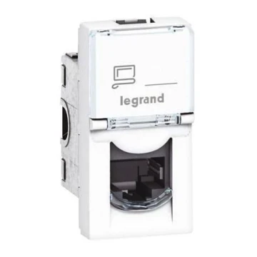 Legrand 76551 - Steckdose MOSAIC 1xRJ45 class 5E UTP 1M weiss