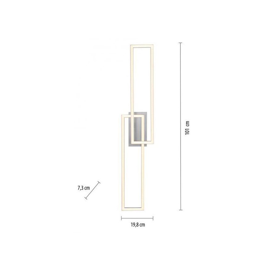 Leuchten Direkt 14691-55 – Dimmbare LED-Aufbauleuchte IVEN 2xLED/18W/230V