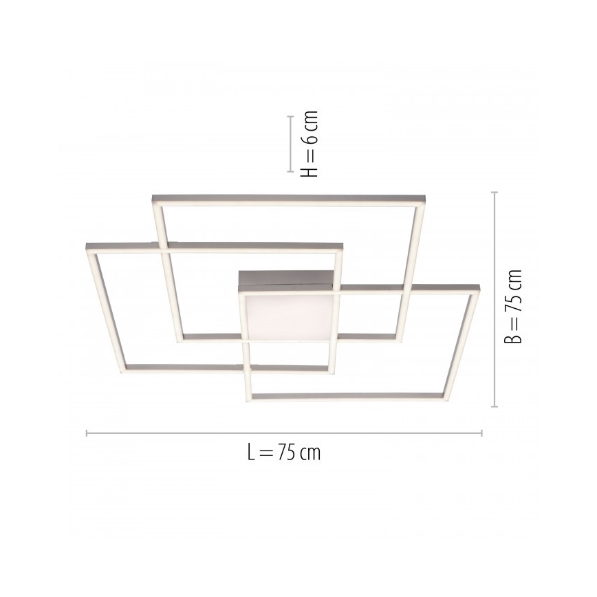 Leuchten Direkt 14713-55 - LED Dimmbarer Anbaukronleuchter ASMIN LED/45W/230V + Fernbedienung