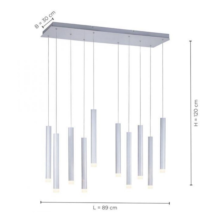 Leuchten Direkt 15206-95 - LED-Kronleuchter an einer Schnur BRUNO 10xLED/4,8W/230V