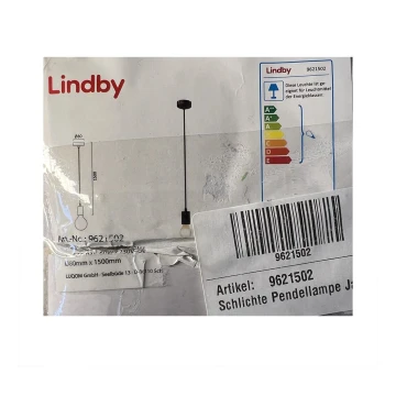 Lindby - Dimmbare Hängeleuchte an Schnur JAKE 1xE27/60W/230V