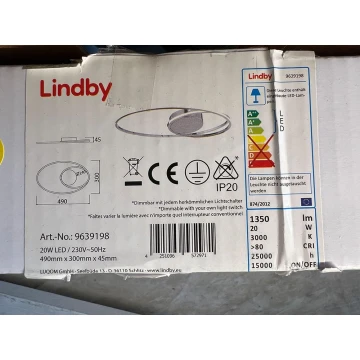 Lindby - Dimmbare LED-Deckenleuchte XENIAS LED/20W/230V