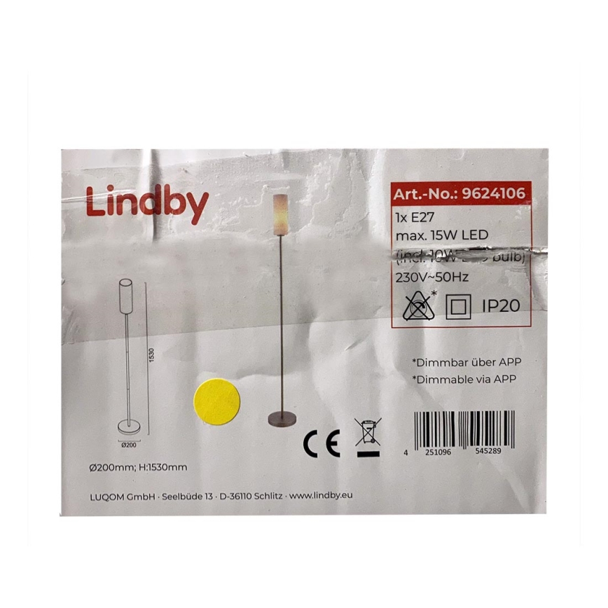 Lindby - Dimmbare LED-RGB-Stehleuchte FELICE 1xE27/10W/230V Wi-Fi