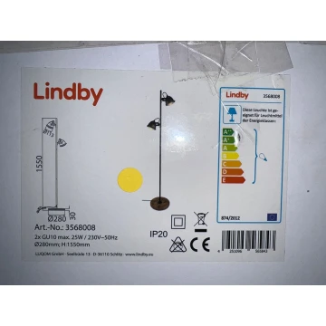 Lindby - Stehleuchte SHILA 2xGU10/25W/230V
