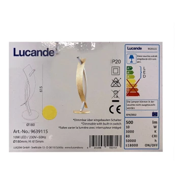 Lucande - Dimmbare LED-Tischleuchte MARIJA LED/10W/230V