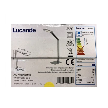 Lucande - Dimmbare LED-Tischleuchte mit Touch-Funktion MION LED/8W/230V