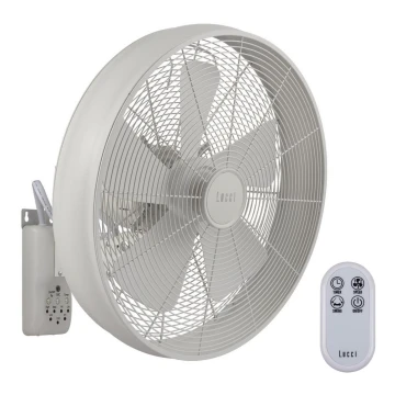 Lucci Air 213128EU - Wandventilator BREEZE 55W/230V weiß + Fernbedienung