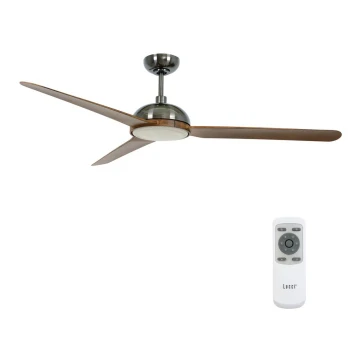 Lucci air 213301 - Dimmbarer LED-Deckenventilator UNIONE 1xGX53/12W/230V braun/Chrom + Fernbedienung