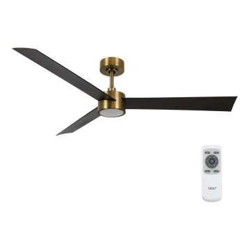 Lucci air 21610549- Dimmbarer LED-Deckenventilator CLIMATE 1xGX53/12W/230V Wenge/golden + Fernbedienung