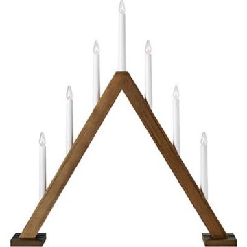 Markslöjd 706226 - Weihnachtskerzenleuchter ARIELE 7xE10/3W/230V Holz/weiß