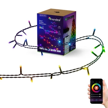 Nanoleaf - LED-RGBW-Weihnachtskette für den Außenbereich ESSENTIALS 250xLED 2x10m 2700-6500K Wi-Fi IP44