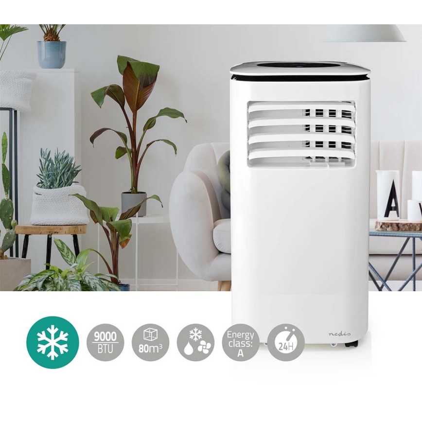 Mobile Smart-Klimaanlage 3in1 mit komplettem Zubehör 1023W/230V 9000 BTU + Fernbedienung