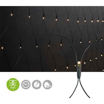 LED-Weihnachtsvorhang 160xLED/7 Funktionen 5m IP44 warmweiß