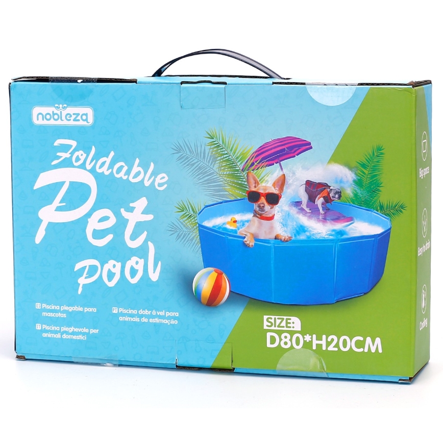 Nobleza - Faltbarer Pool für Hunde d 0,8 m
