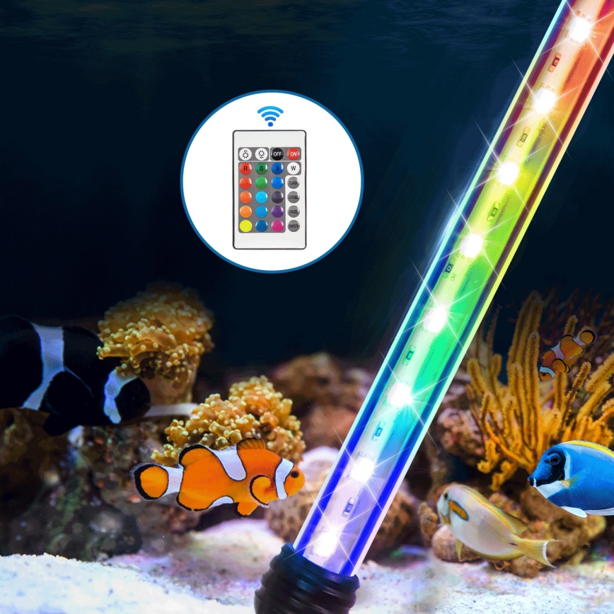 Nobleza - LED-RGB-Aquariumsbeleuchtung LED/3W/230V IPX7 + Fernbedienung