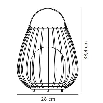 Nordlux - Dimm- und tragbare LED-Außenleuchte JIM TO-GO LED/3W/5V IP54 schwarz