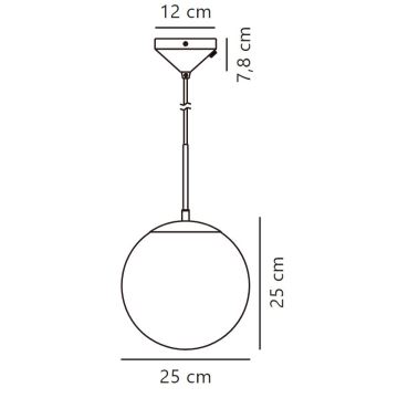 Nordlux - Hängeleuchte an Schnur GRANT 1xE14/25W/230V d 25 cm