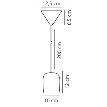 Nordlux - Hängeleuchte an Schnur NOTTI 1xE27/25W/230V grau