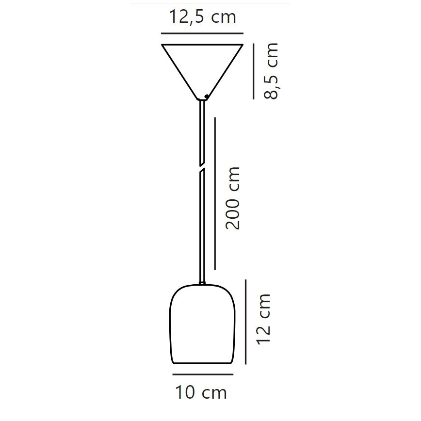 Nordlux - Hängeleuchte an Schnur NOTTI 1xE27/25W/230V grau